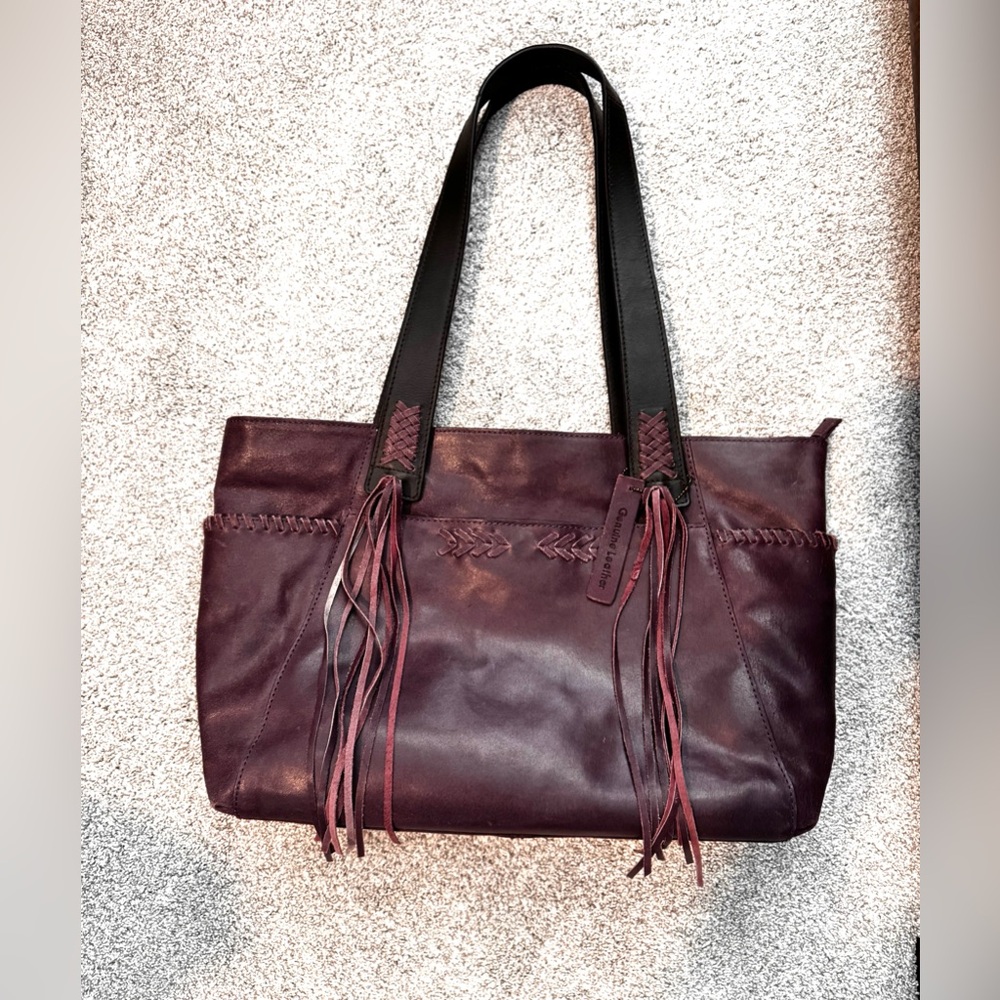 Nino BOSSI Plum Fringe Tote